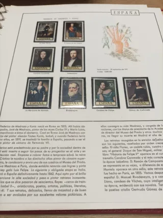 28 Sellos 1977 en hojas y filoestuches originales