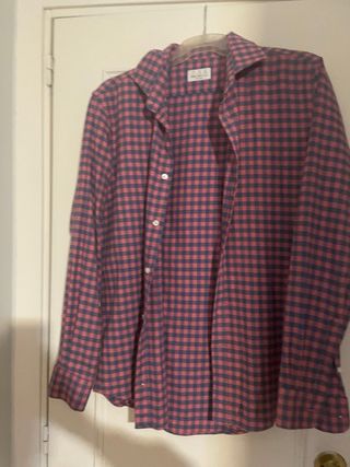 Camisa Tipi Tent Cuadros Rosa y Azul Talla XL