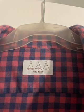 Camisa Tipi Tent Cuadros Rosa y Azul Talla XL