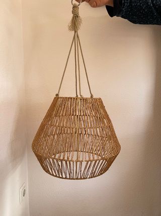 Tulipa lámpara yute beige/marrón