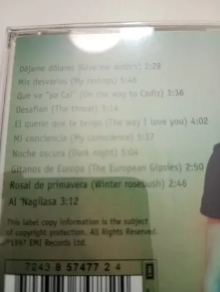 CD Joaquín Cortés Gipsy Passion Band Flamenco