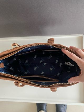 Bolso Polo Assn. Marrón Dorado Nuevo