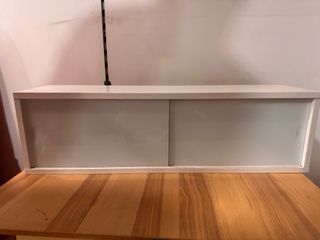 Mueble de baño madera y cristal
