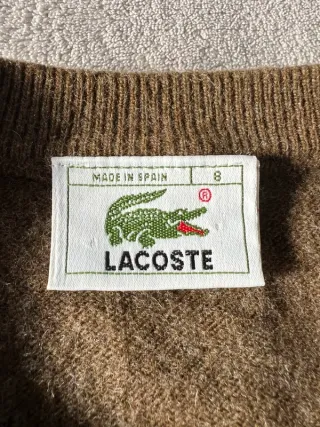 Jersey Lacoste Vintage Marrón Talla XXL