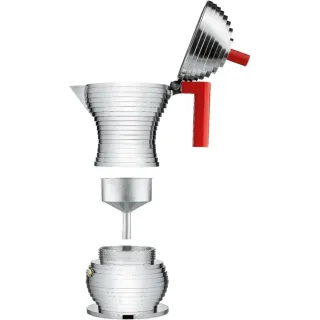 Caffettiera Espresso Alessi Pulcina 3 Tazze Rosso