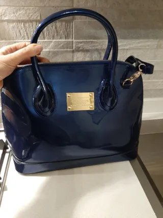 Borsa vernice blu