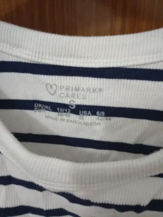 Camiseta Rayas Primark Talla S