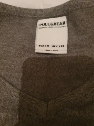 Jersey cuello pico gris