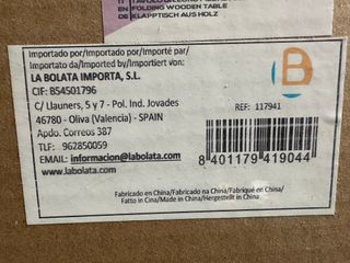 Mesa plegable madera 60x60x70 cm Como nuevo