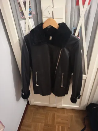 Chaqueta aviador mujer negra