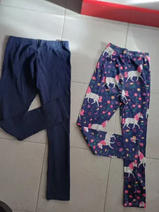 Set 2 leggings bambina 7-8 anni