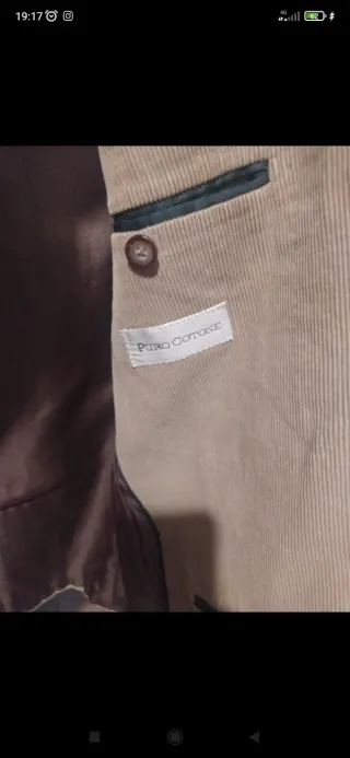 Giacca uomo cotone beige taglia 50