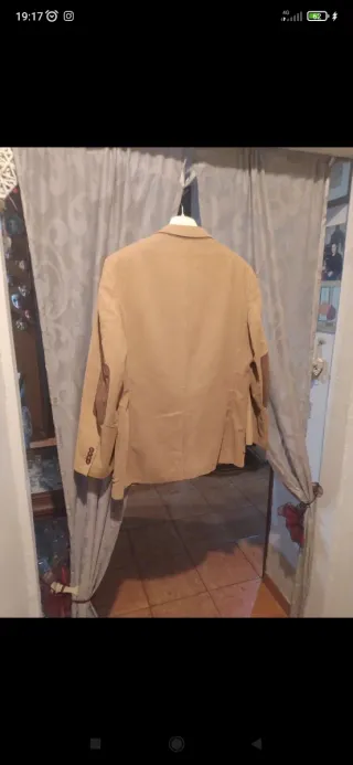 Giacca uomo cotone beige taglia 50