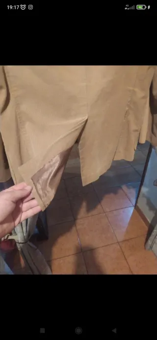 Giacca uomo cotone beige taglia 50