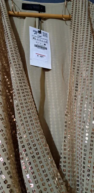 Blusa lentejuelas Zara Talla XL