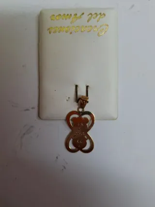 Colgante Oro 18K Osos y Corazones