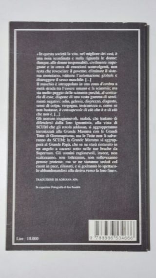 S.C.U.M. Manifesto per l'eliminazione dei maschi