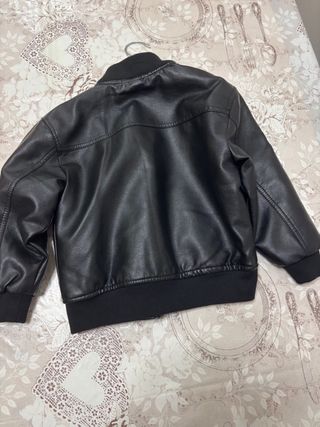 Giubbotto bomber in pelle bimbo 5 anni