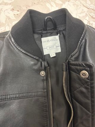 Giubbotto bomber in pelle bimbo 5 anni