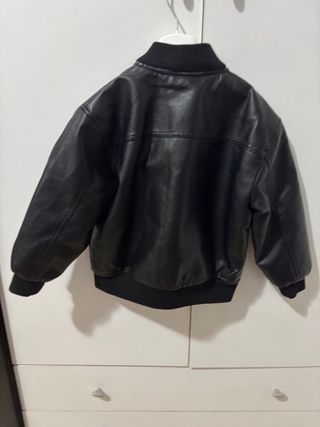 Giubbotto bomber in pelle bimbo 5 anni