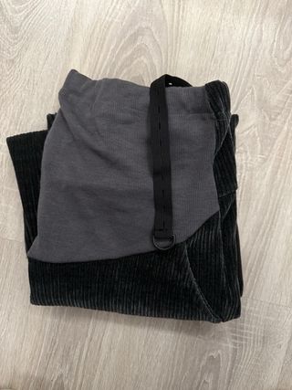 Pantalón premamá gris pana de alta calidad