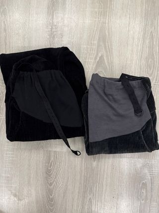 Pantalón premamá gris pana de alta calidad