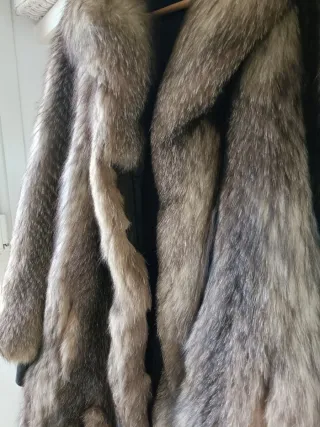 Abrigo de piel auténtica de zorro