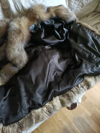 Abrigo de piel auténtica de zorro