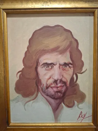 Oleo sobre lienzo Camarón Pinto Rey