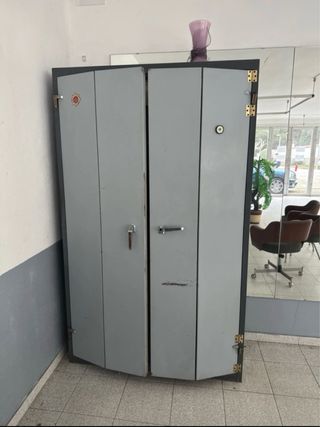 Armario oficina vintage metal gris