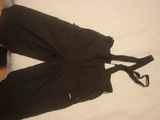 Pantalones de nieve negros con tirantes talla 14