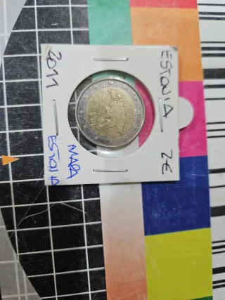 Moneda 2 euros Estonia 2011 Mapa