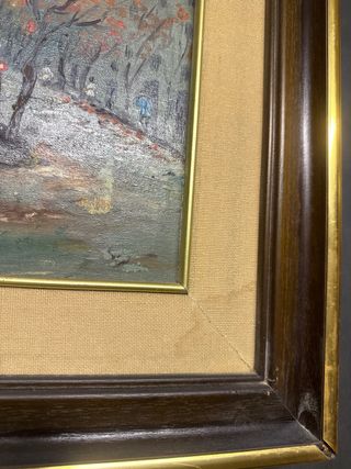 Cuadro al óleo paisaje urbano british Reino Unido