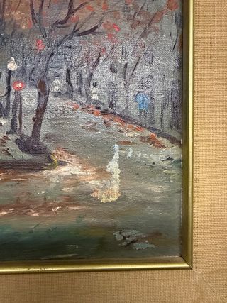 Cuadro al óleo paisaje urbano british Reino Unido