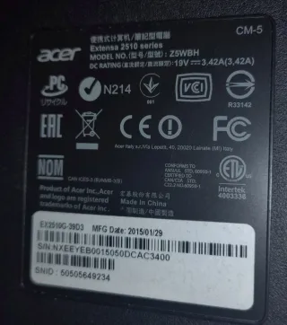 Portátil Acer Negro