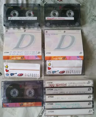 Lotto 8 audiocassette TDK D 60 e 90 - Europe 1997