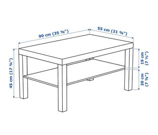 Mesa auxiliar IKEA Lack blanca