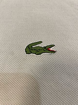 Polo Lacoste Manga Larga Beige