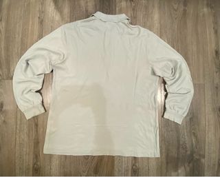 Polo Lacoste Manga Larga Beige