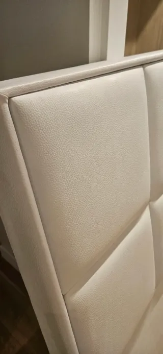 Cabecero de cama polipiel blanco