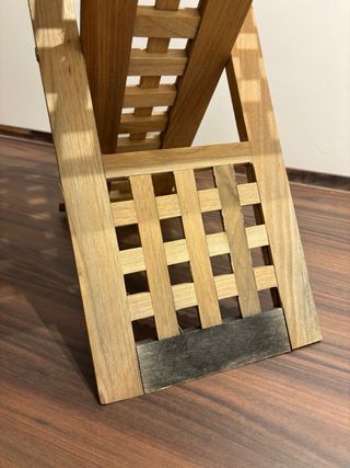 Relaxdays Mesa Auxiliar Plegable,Madera de Nogal