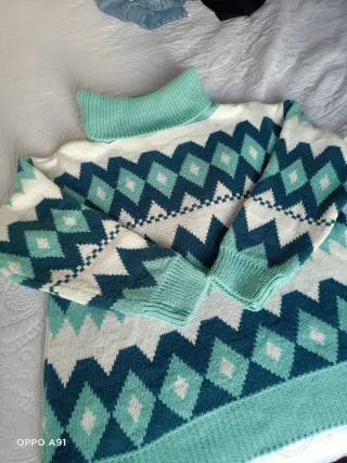 Jersey grecas cuello alto talla única