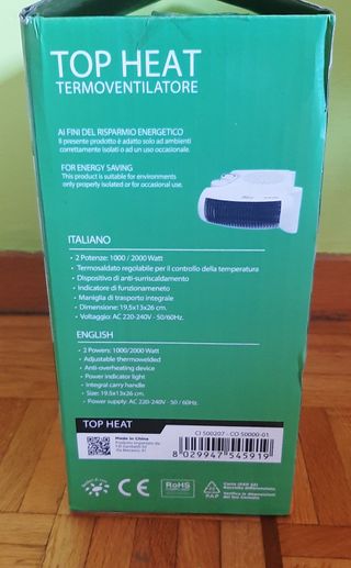 Termoventilatore bianco