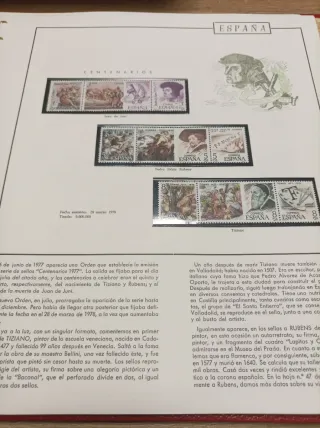 29 sellos 1978 en hojas y filoestuches originales