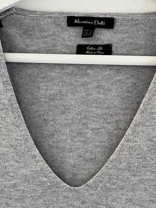 Jersey Massimo Dutti cuello pico talla S