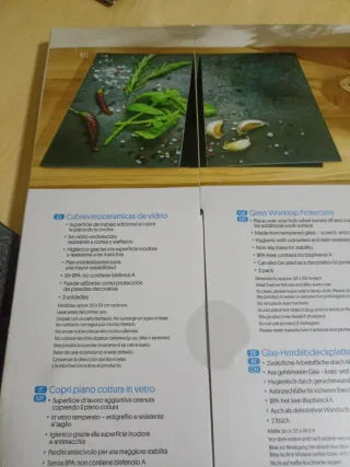 Cubre vitrocerámica sin estrenar cristal 2 piezas