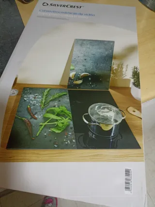 Cubre vitrocerámica sin estrenar cristal 2 piezas