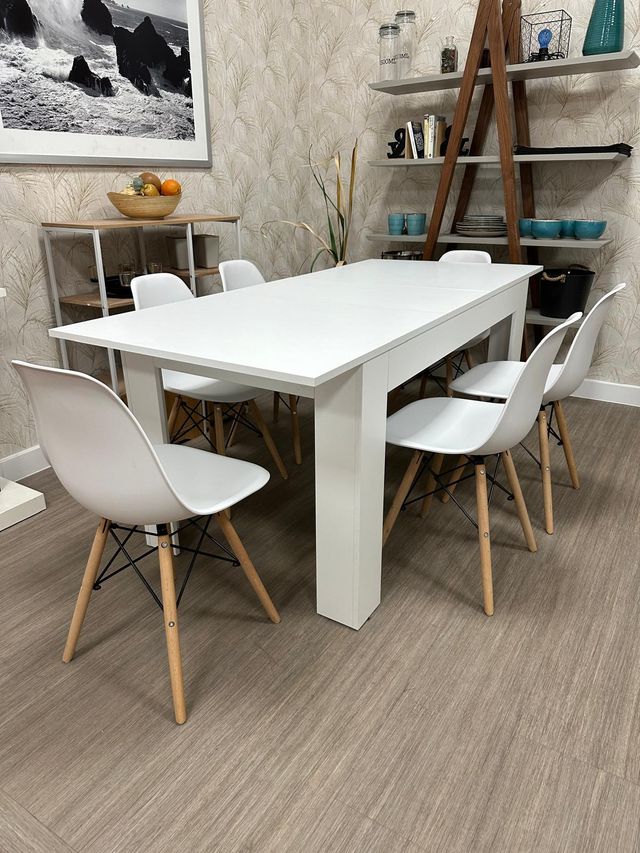 Mesa Comedor Extensible + 4 Nordicas Oferta
