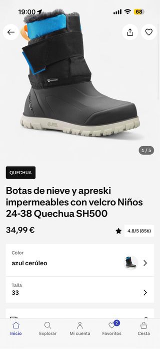 Botas Nieve Niño Decathlon Talla 28