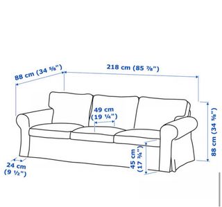 Conjunto Sofás Ikea 3-2-1 Tela Verde Como nuevo!